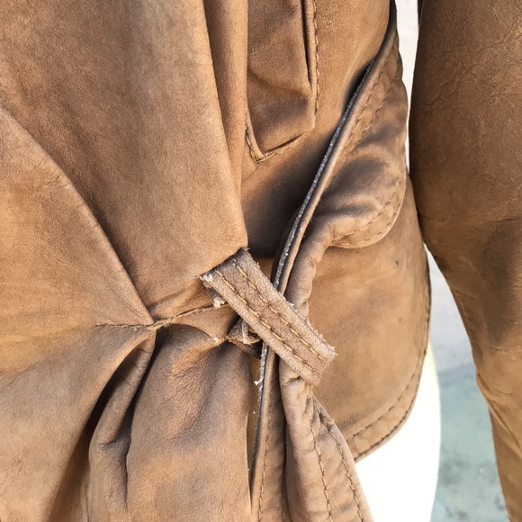 Comint Brown Genuine Leather Jacket Vintage - Picture 15 of 16